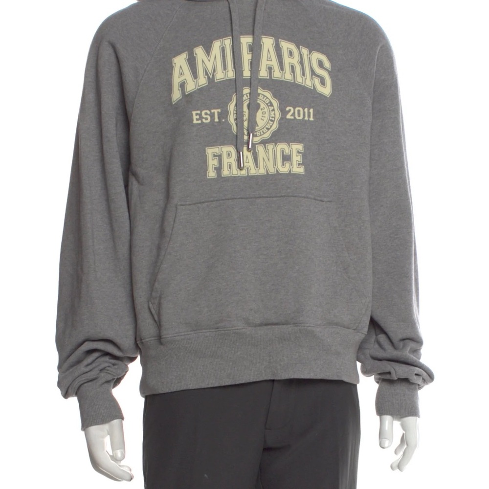 Ami Gray Sweater with Cream Logo | UNISEX | size L